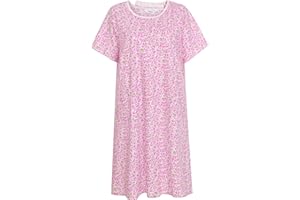 AVIIER 100% Cotton Hospital Gowns for Women Open Back Adaptive Clothing Nightgown Post Shoulder Surgery Patient Gown
