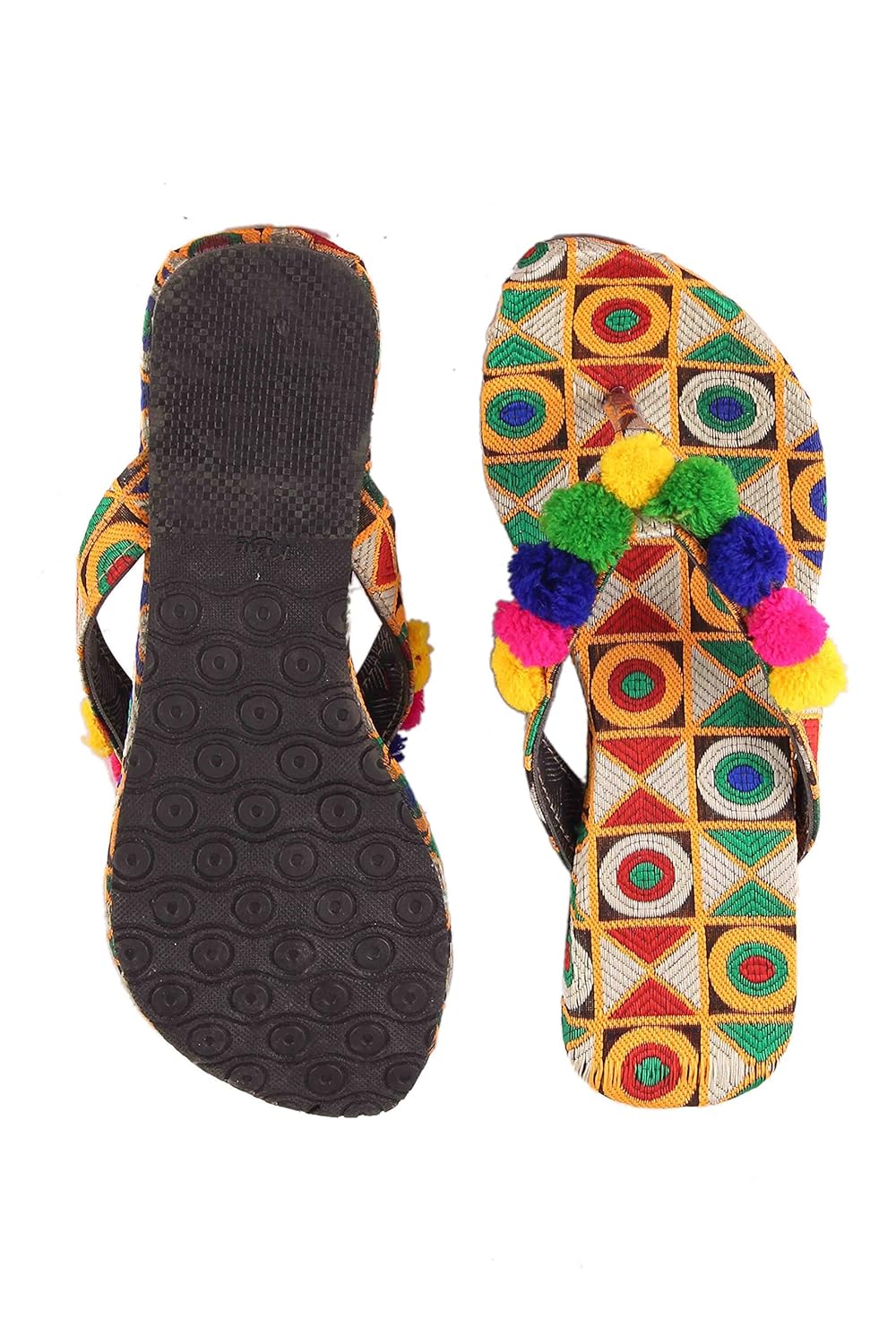 shree women's jaipuri work gola fashion slipper