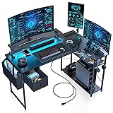 DOMICON Gaming Desk, 47 inch L Shaped Gaming