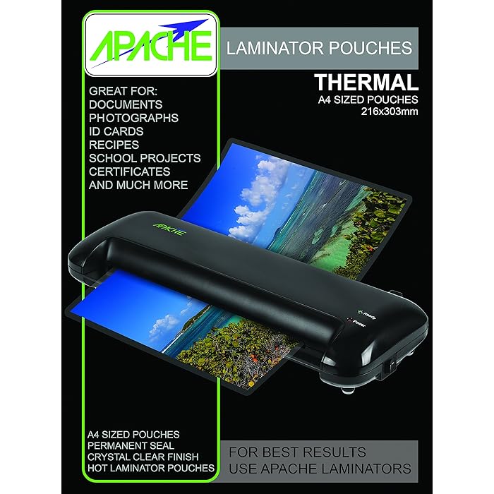 Buy Apache Laminating Pouches A4 250 Micron (2 X 125 Micron) 100 Pack