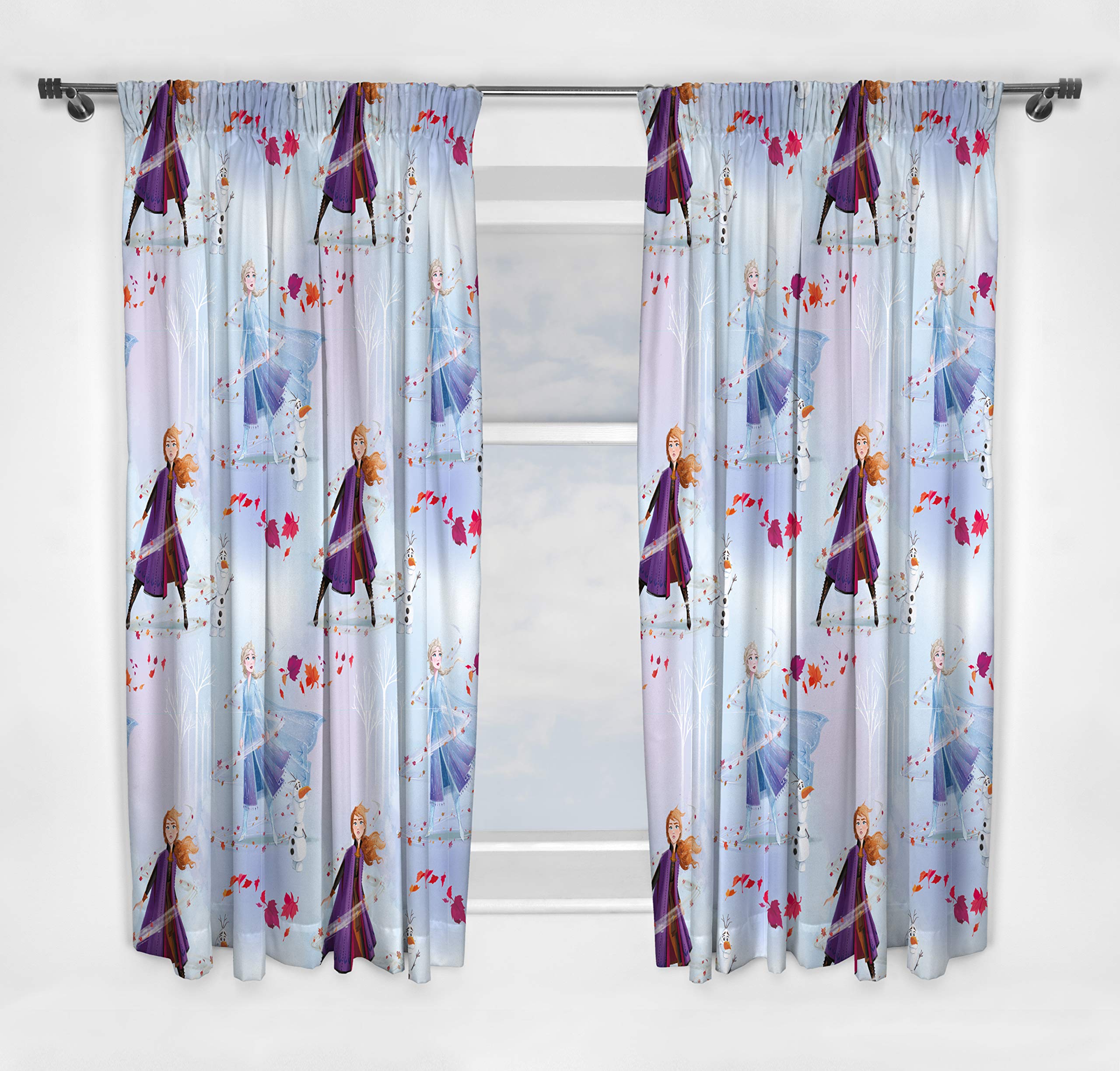 Frozen 2 Official Disney Curtains | Anna & Elsa Design Children’s Bedroom Curtains | perfect For Any Children’s Bedroom (54 Inch)