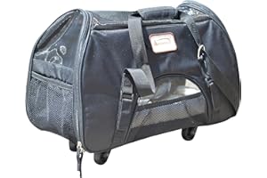 Armarkat PC101B Roll Away Pet Carrier, Black