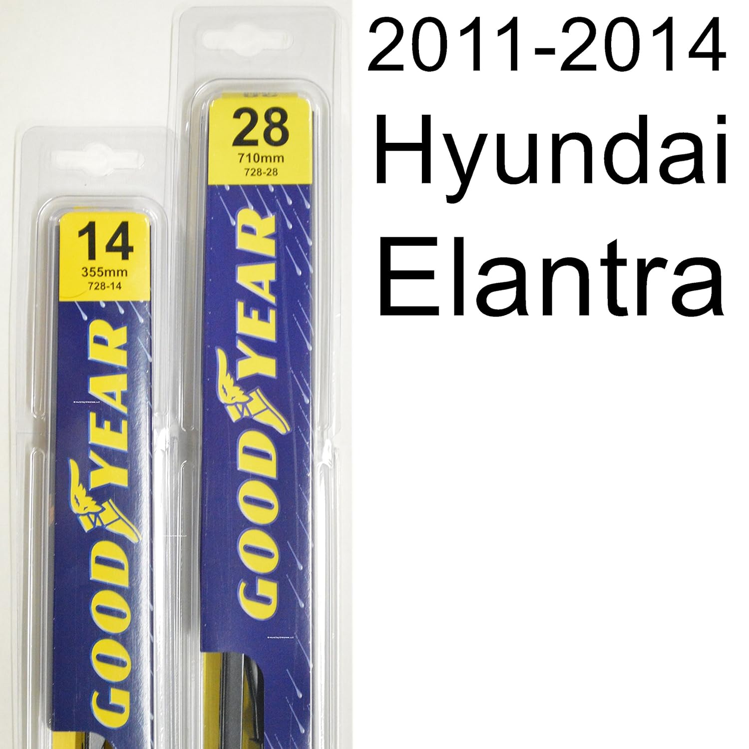 Amazon.com: Hyundai Elantra (2011-2014) Wiper Blade Kit - Set Includes 28"  (Driver Side), 14" (Passenger Side) (2 Blades Total): Automotive