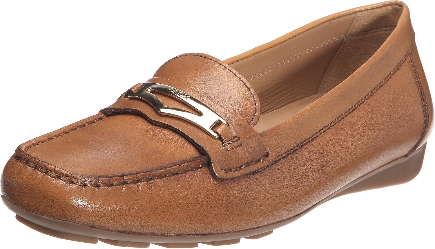 Mocassins Femme Geox Euxo D - En Cuir Noir - Semelle Respirante Brevetée - Confort Et Style Pour Toute La Journée