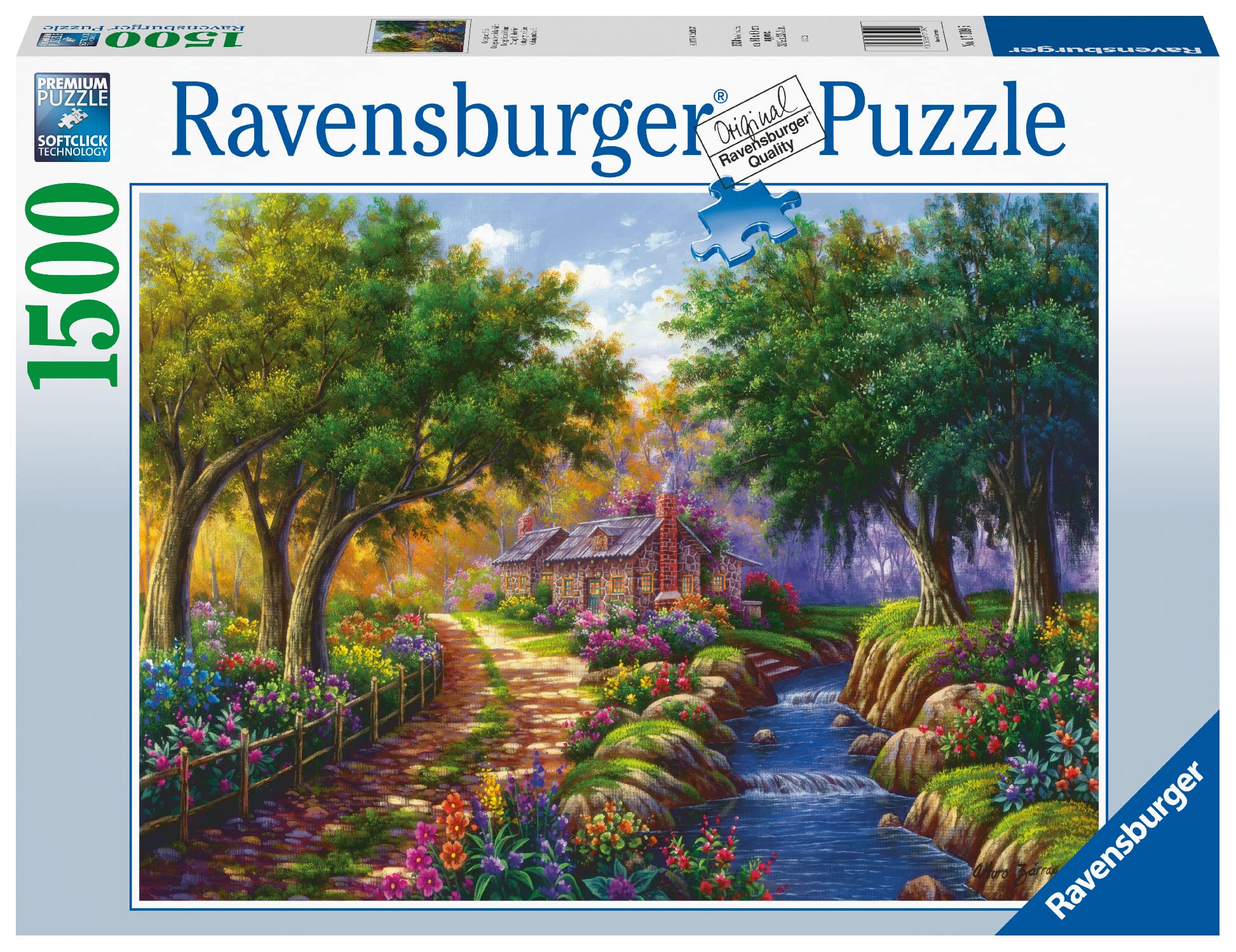 Ravensburger Cottage by The River 1500 Piece Jigsaw Puzzle for Adults and Kids Age 12 Years Up