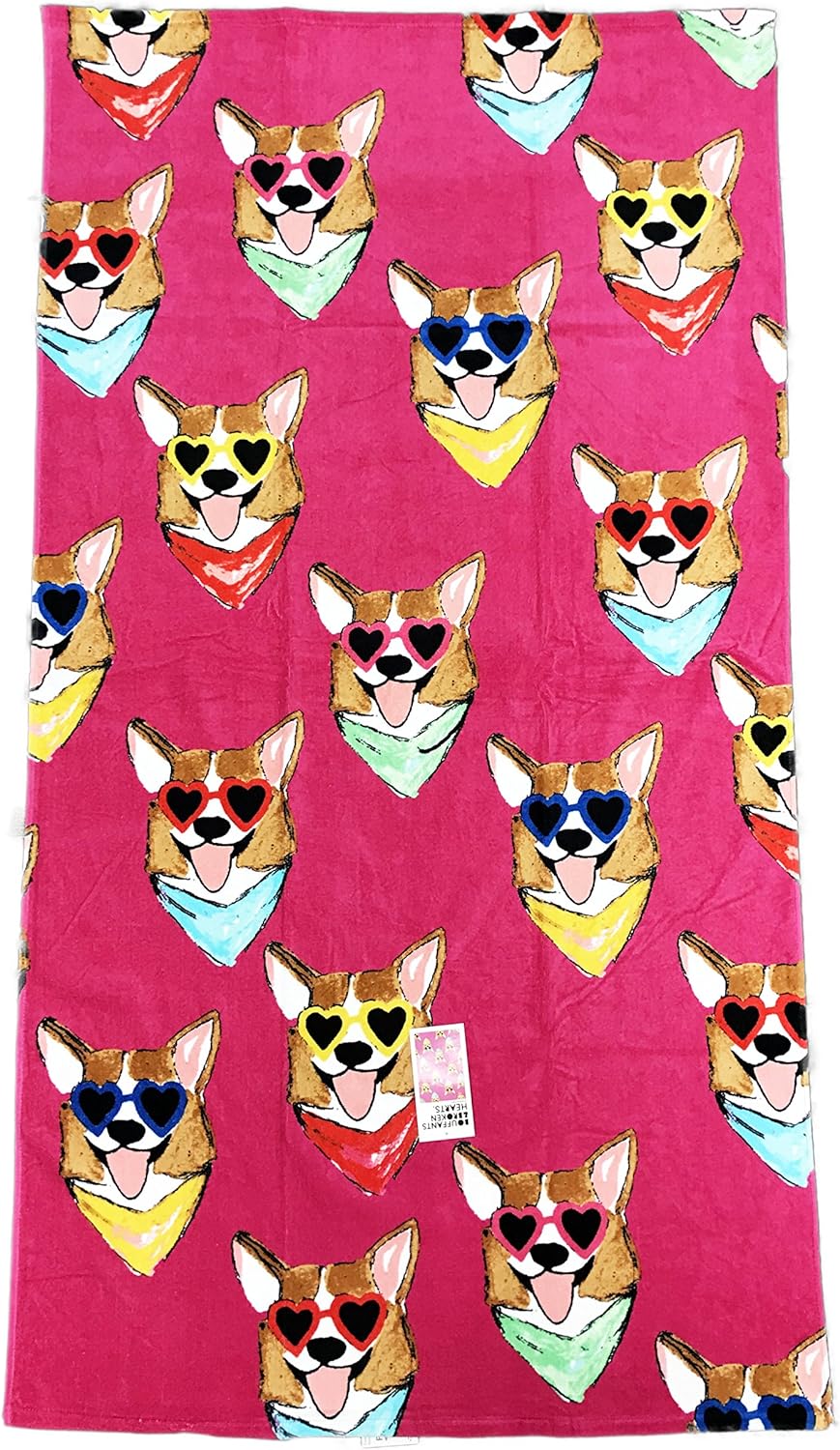 corgi beach towel