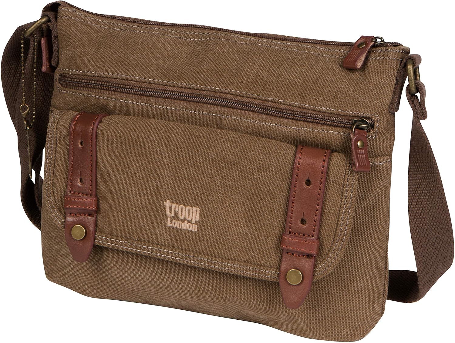 Troop London Canvas Classic Small Messenger Across Body Shoulder Bag