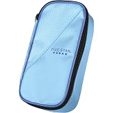 Five Star Pencil Pouch, Pen Case, High-Capacity Zipper Pouch, Storage Organizer for School Supplies Earbuds Chargers Cables Makeup, Blue/Denim (500212F-ECM)