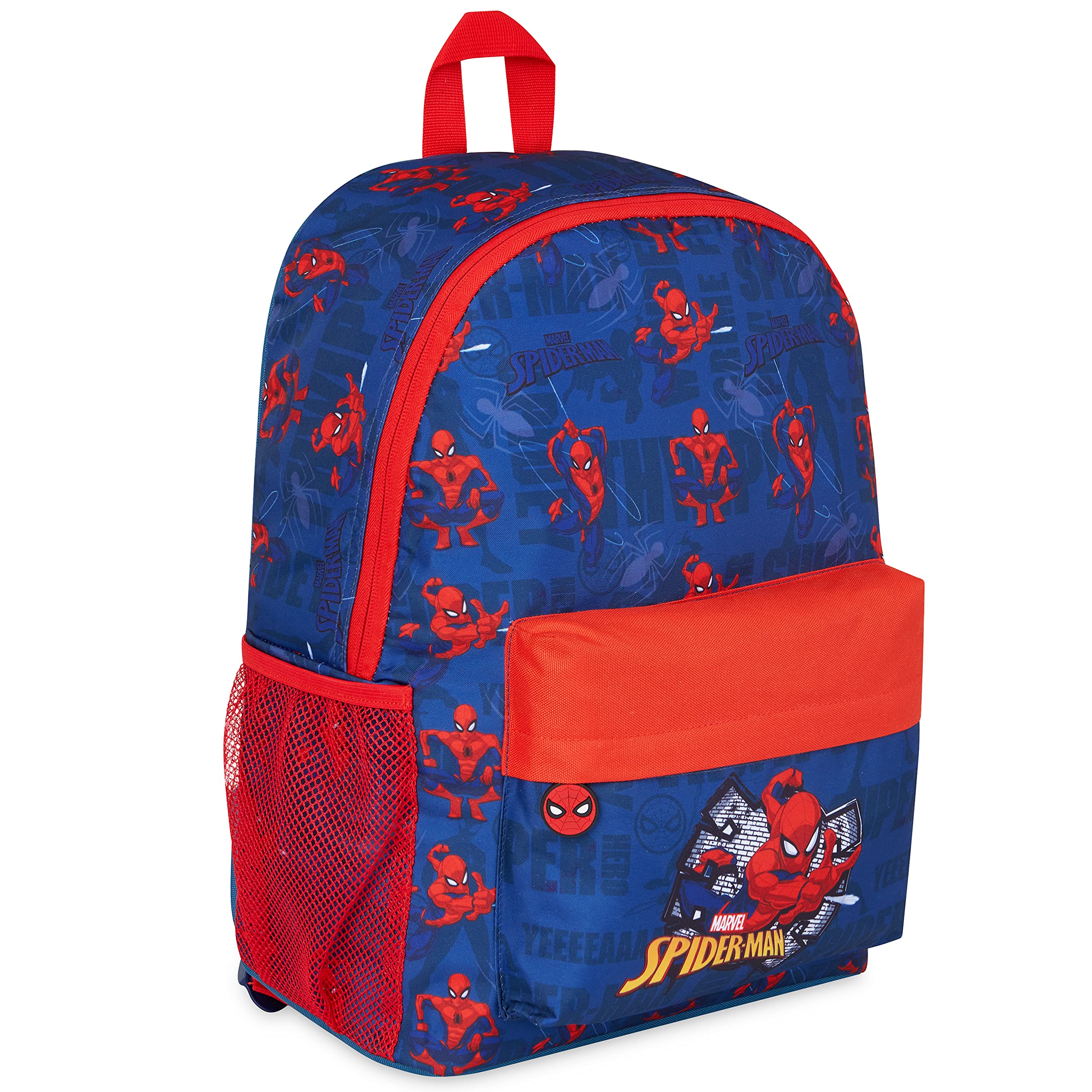Marvel Spiderman Backpack for Kids Teenagers Avengers Rucksack School Bag Daypack Travel Bag for Days Out PE Sports Boys Gifts (Blue/Red)