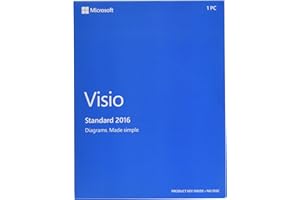 Microsoft D86-05555 Visio Standard 2016 Windows English 1 License Medialess