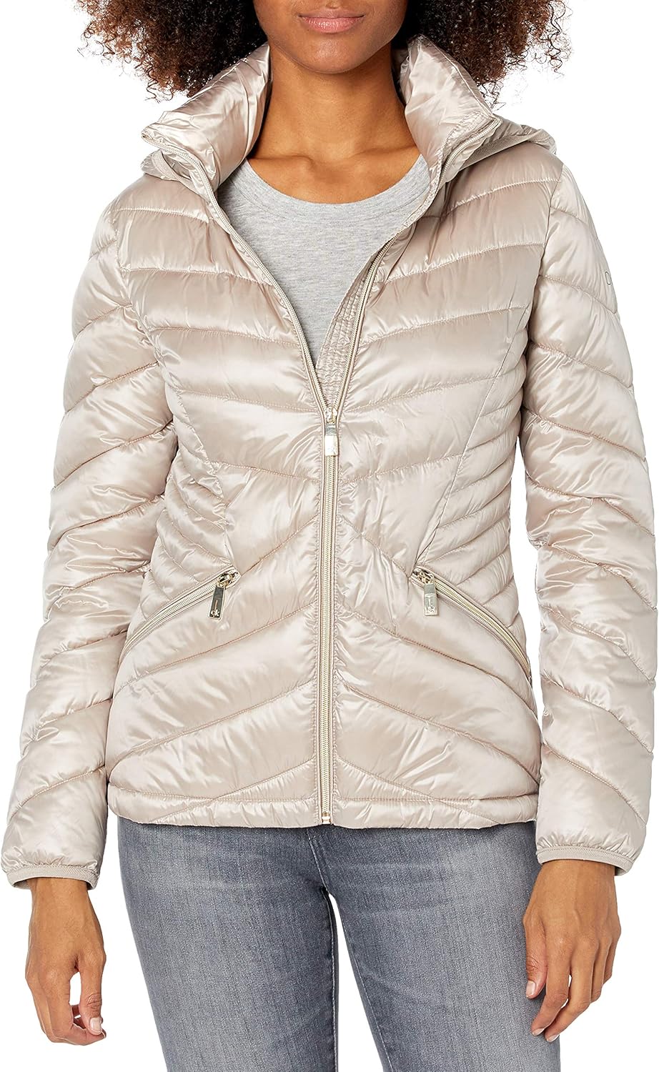 calvin klein big girls belted puffer jacket