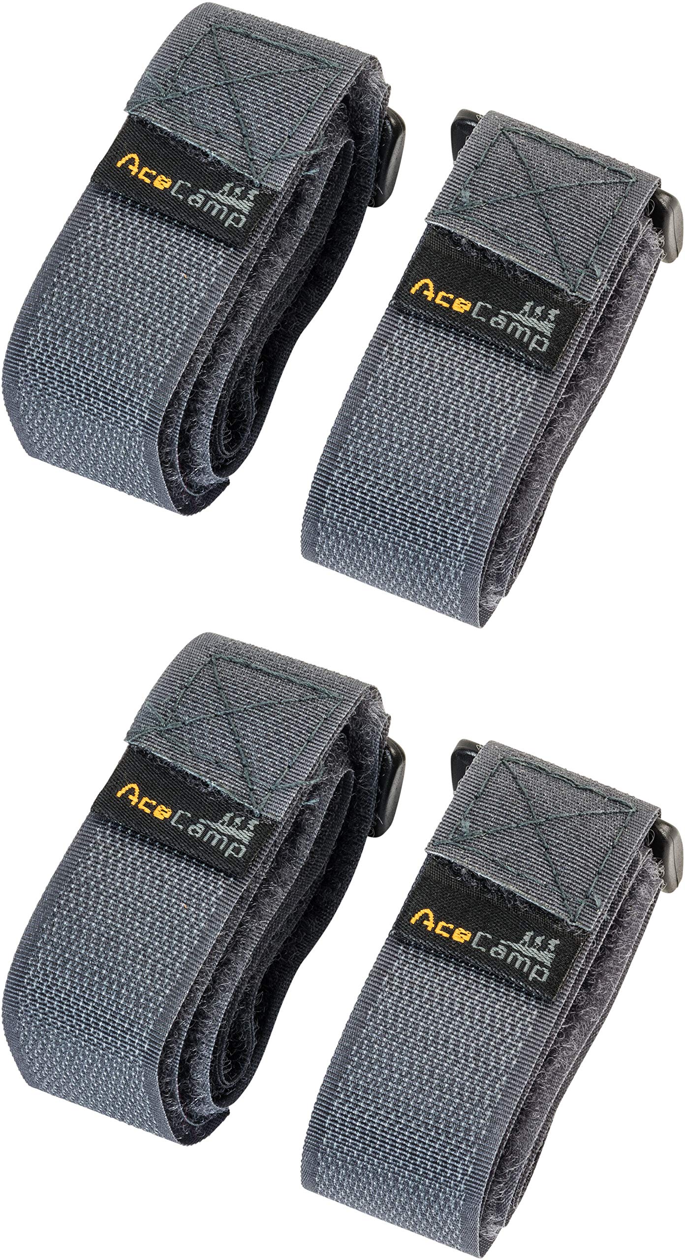 AceCamp 2x Strap Packing Strap 2.5 x 60 cm All-Purpose Strap Strap, Bike, Sport, Twin Pack Black or Blue