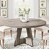 Tribesigns Round Dining Table Wood Kitchen Table