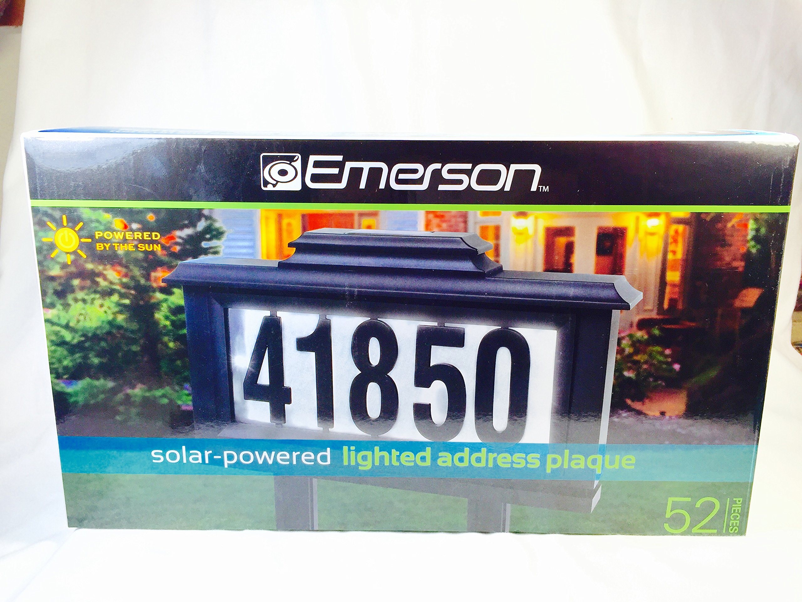 LED Solar Lighted Address Sign Plaque House Home Number Letter Outdoor