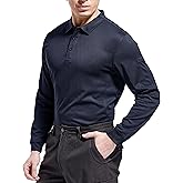 Gofeat Men's Polo Shirts Long Sleeve Performance Quick Dry Tactical Polo Golf Shirts