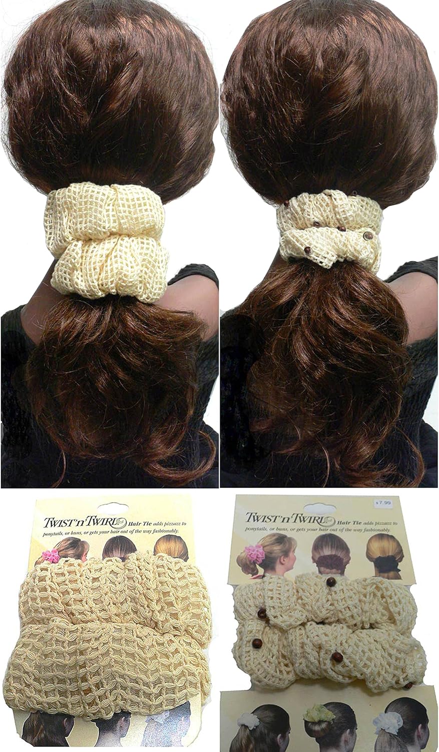 Amazon Com Set Of 2 Twist N Twirl Hair Tie For Thick Or Thin