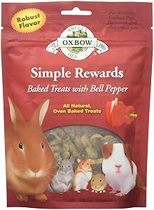 Oxbow New Simple Rewards All Natural Oven Baked Treats with Bell Pepper and Timothy Grass