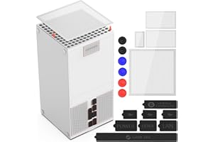 GAMSURFING Dust Filter for Xbox Series X Console- 8 Silicone Plugs and 4 PVC Meshs Set, Anti-Dust Vent Cover Dustproof Case X-Series X Accessories with 6 Thump Grip Caps for Xbox Controllers, White
