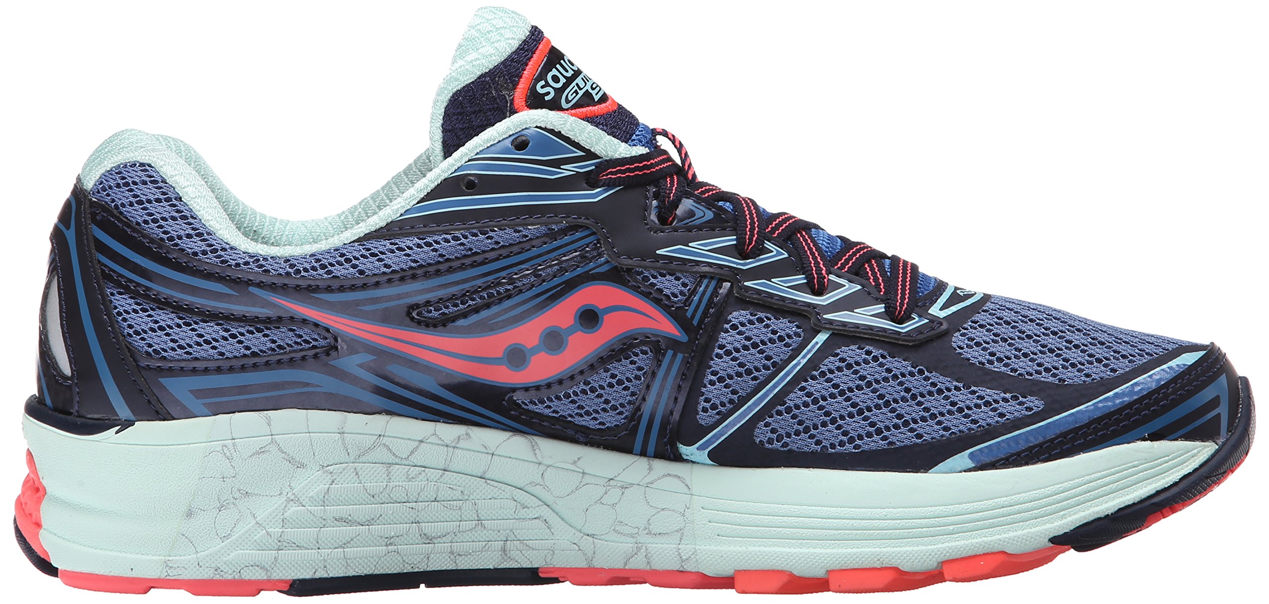 Saucony Women's Guide 9 Running Shoe, Cobalt/Coral/Blue, 10.5 M US on