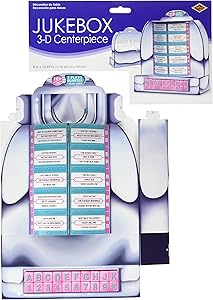 Beistle 54804 50's Jukebox Tabletop Decoration - 1 Pc, Multicolored