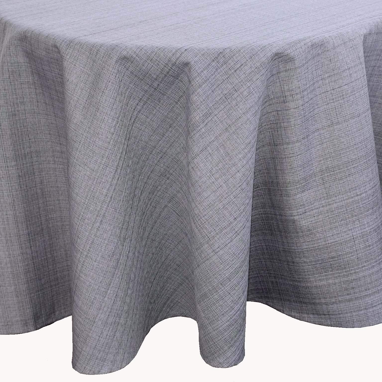 texpot Outdoor Table Linen Weatherproof for Outdoor and Indoor Use (145 cm Round, Grey)