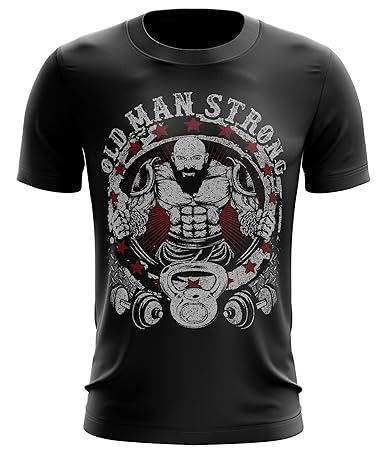 Stylotex Fitness T-Shirt Old Man Strong Cotton Feel Funktions-Stoff schnelltrocknend