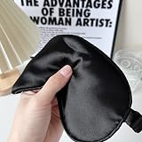 ECHOLLY Sleep Mask 100% Mulberry Silk with Travel Pouch & Ear Plugs (Black) view 4