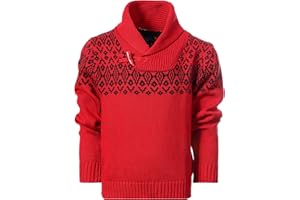 Gioberti Kids and Boys 100% Cotton Pullover Knitted Sweater with Toggle Button Closure