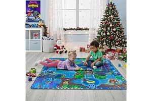 Batwheels EVA Foam Puzzle Mat - Soft, Non-Toxic Baby Play Mat for Tummy Time, Kids Preschool & Nursery - 16 Tiles, 12x12”, 24 Borders - Road Activity Gym Playmat for Boy & Girl Toddlers - KC Cubs