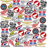 Honda Powersports 50ct Vinyl L Deluxe Stickers, Tablet, Indoor &amp; Outdoor | Officially Licensed Honda Stickers &ndash; Great for Water Bottles, Skateboards, Luggage, Laptops, Bumpers &amp; Cars