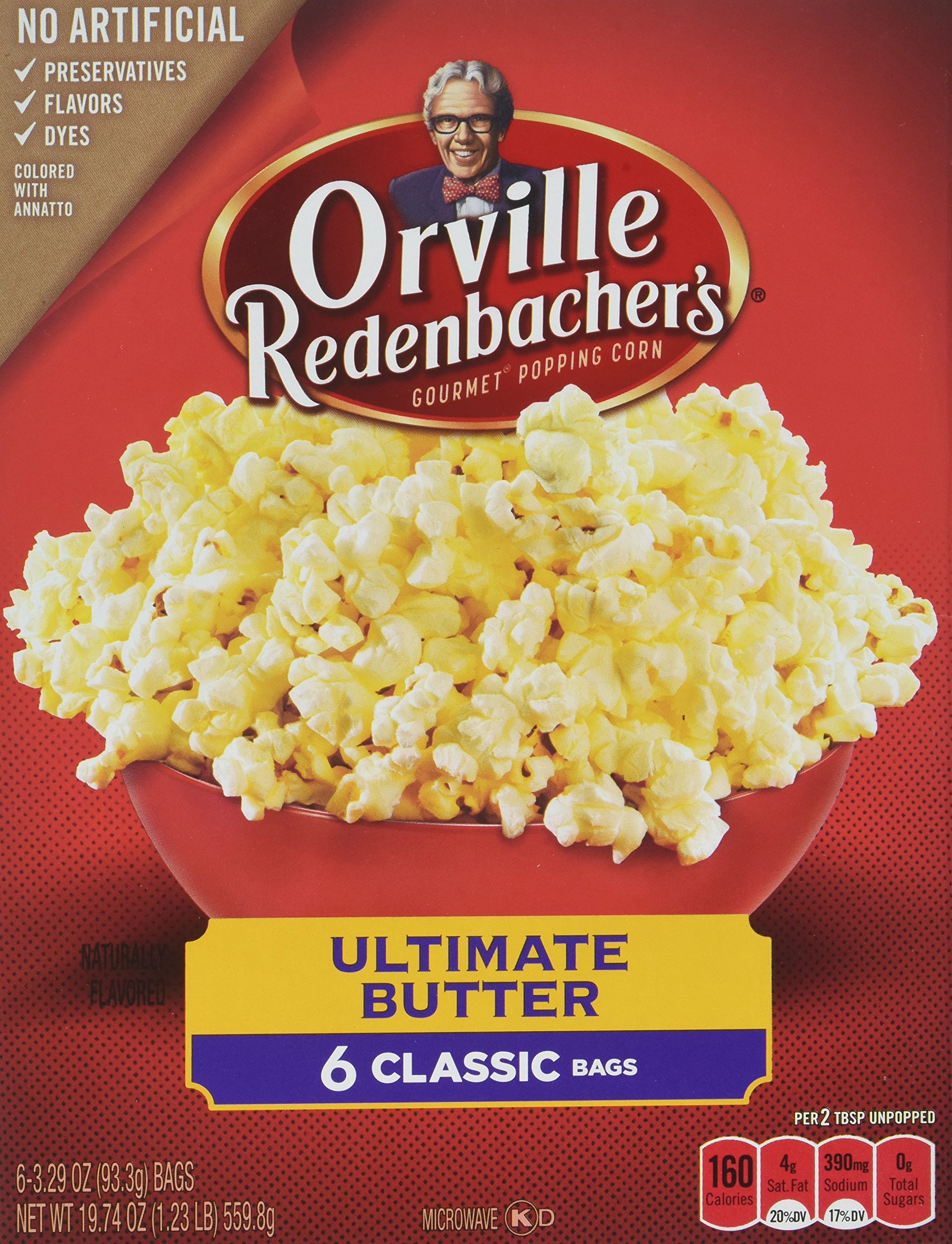 Orville Redenbacher's Kettle Corn Microwave Popcorn, 3.28