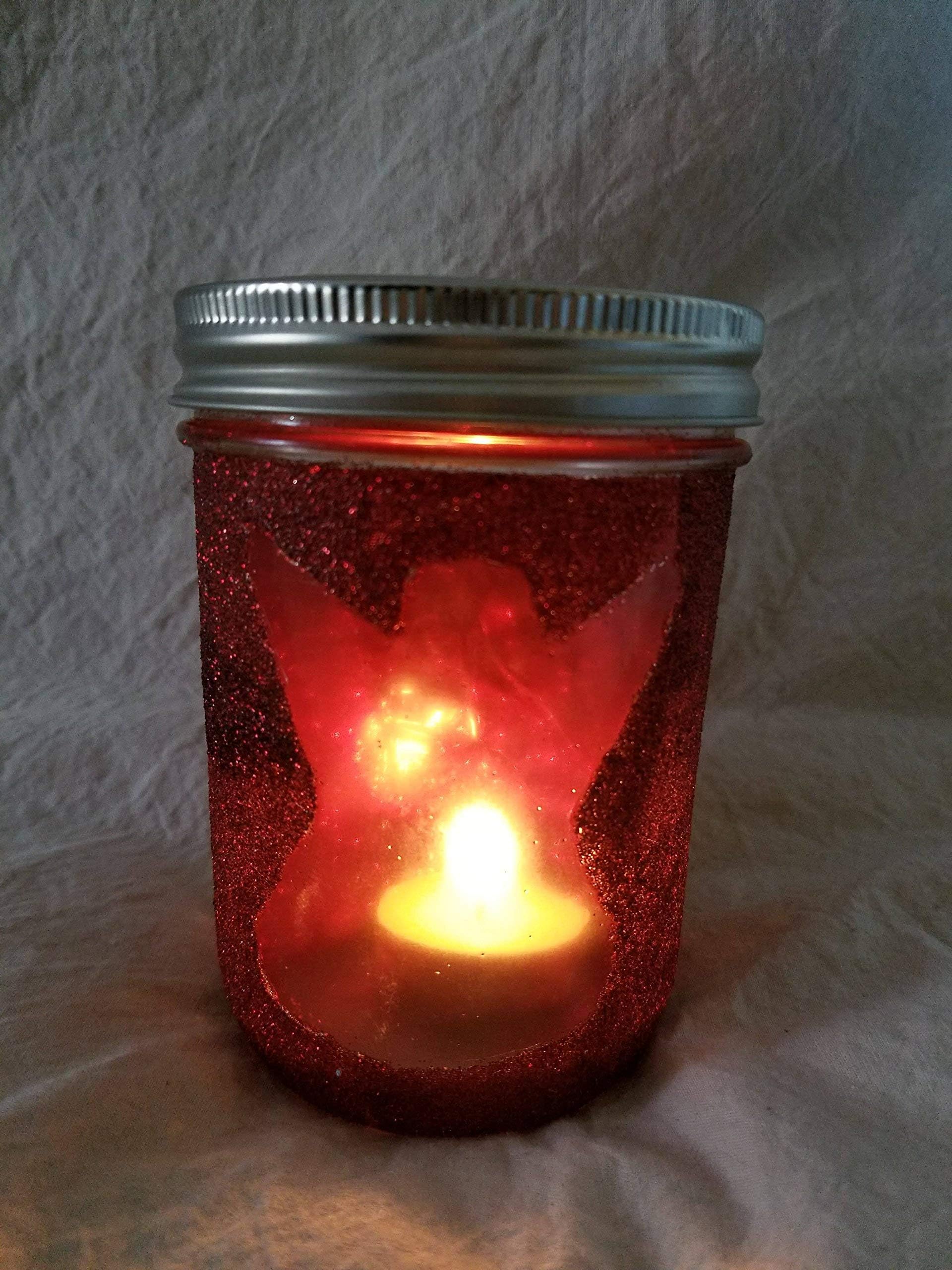Glitter Angel Mason Jar