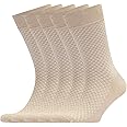 Bamboo Mens Dress Socks, Mid Calf Socks for Men, Mens Socks, 5-Pack, Mens Crew Socks, Christmas Gifts for Men Socks Size 8-13