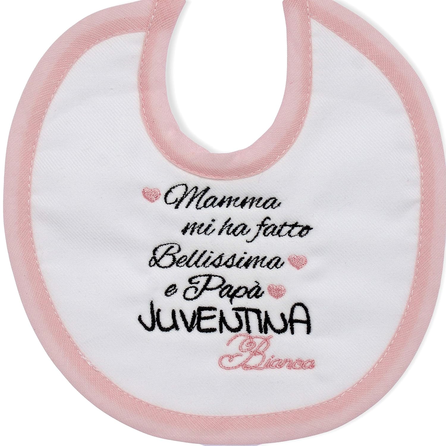 Bavetta Nascita Bimba Juventus Neonato Personalizzata Con Nome Frase Divertente Per Juventina Bavero Per Juve Juventina Neonata Divertente Amazon It Handmade
