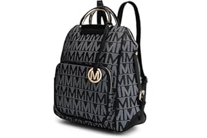 MKF Collection Signature Women Backpack, Vegan Leather Travel Bag Top-Handle Fashion Business Work Bag by Mia K