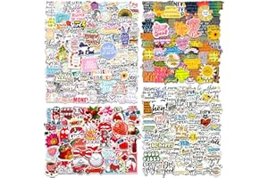 COCUBE+ Inspirational Quote Stickers 300pcs, Positive Motivational Stickers for Students, Teachers, Planners, Employees, Colorful Waterproof Aesthetic Sticker for Laptop, Water Bottles, Journal, Whiteboard