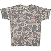 Mooselander - Men's Patriotic T-Shirt, Realtree and Mossy Oak Camo T-Shirt for Men, Hunting Apparel with USA Flag Embroidery