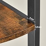 VASAGLE 5 Tier Corner Bookcase Industrial Style Rustic Brown Black LLS803B01 view 6