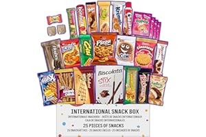 Eastanbul International Snack Box, Premium 25 Full-Size Foreign Snack Box, From Around The World International, Sweet, Savory, Chewy, Crunchy