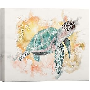SIGNWIN Canvas Wall Art Yellow and Green Hawksbill...