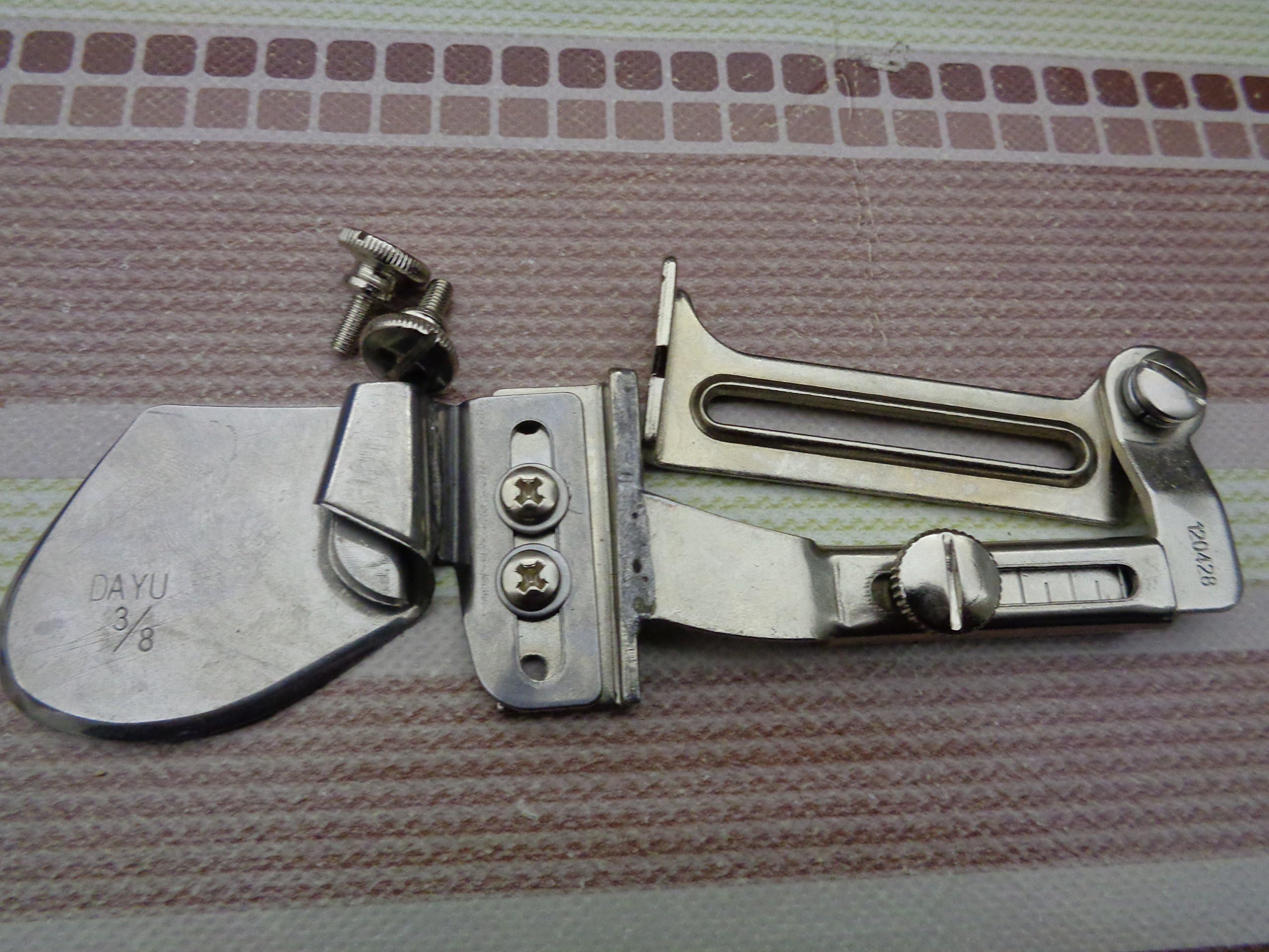 NGOSEW Adjustable Double FOLD Clean Finish Hemming Folder Attachment for Sewing Machines Hemmer # 5/16"