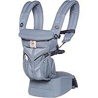 Ergobaby Omni 360 All-Position Baby Carrier for Newborn to Toddler with Lumbar Support & Cool Air Mesh (7-45 Lb), Oxford Blue