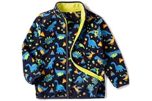 EIGIOO Toddler Fleece Jacket Kids Lightweight Outerwear Boys Girls Long Sleeve Fall Spring Coat 2-12 Years