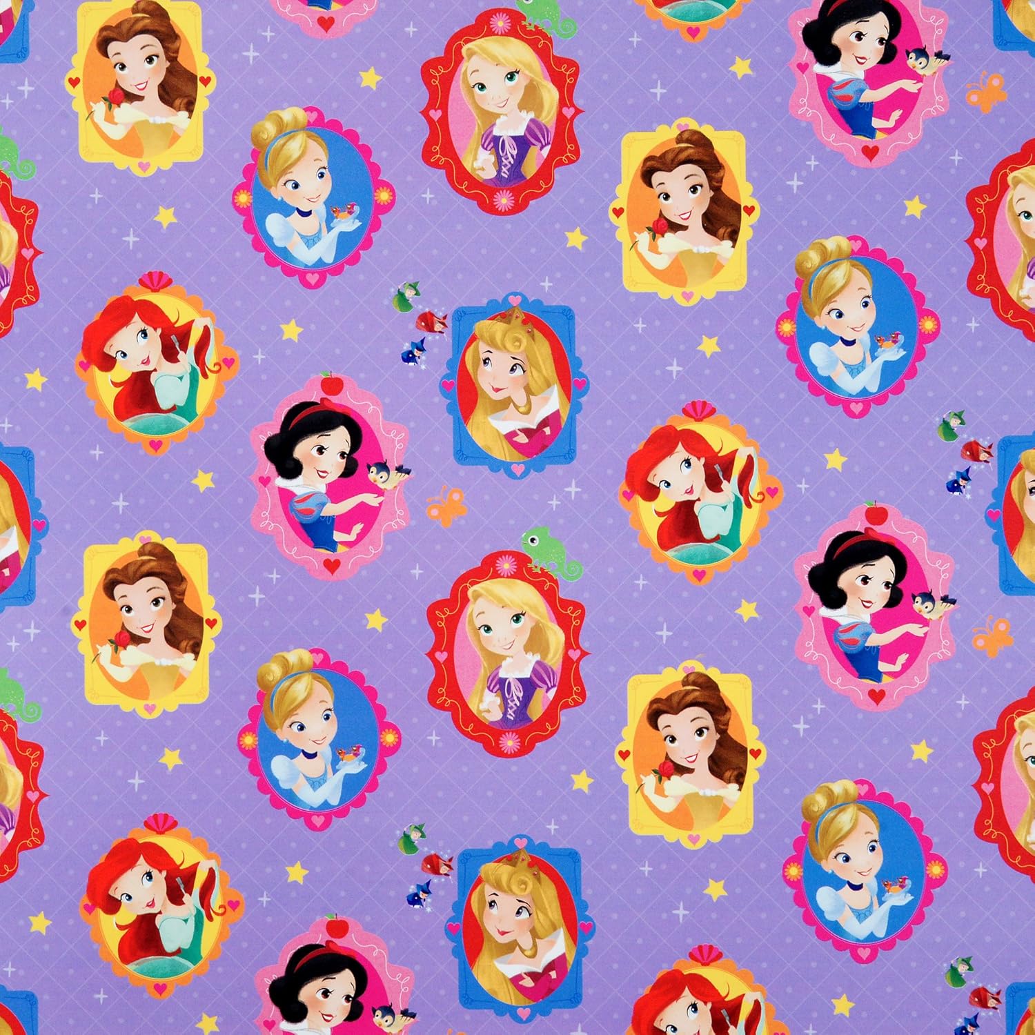 Hallmark Disney Princess Wrapping Paper with Cut Lines (Pack of 3, 105 sq. ft. ttl.) with Belle, Ariel, Cinderella, Rapunzel and More for Birthdays, Christmas or Any Occasion: Kitchen & Dining