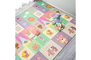 Sorbus Foldable Baby Play Mat, Kids Foam Mats for Floor with Travel Bag - Waterproof Foldable Play Mats for Babies, Infants, 