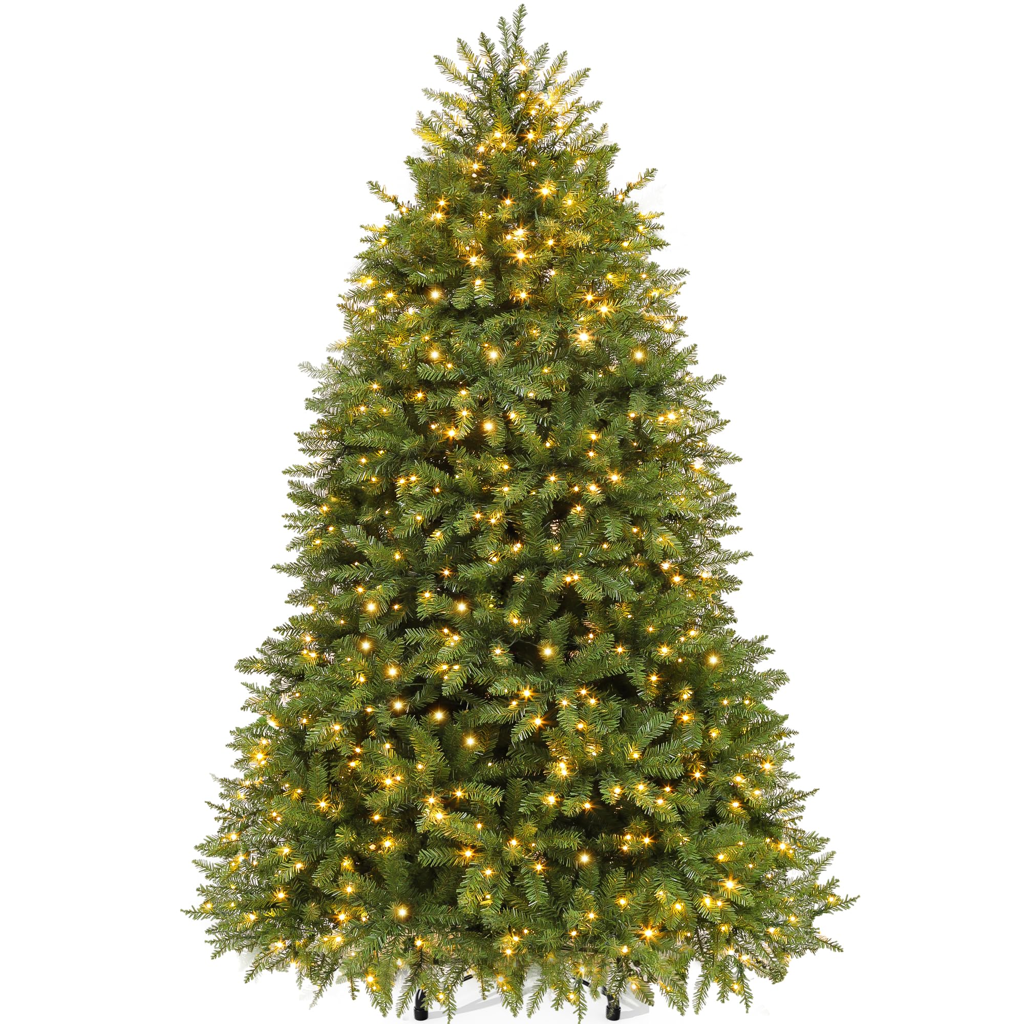 Photo 1 of YITAHOME Prelit Artificial Christmas Tree, 6ft Pre-Lit Christmas Tree with 11 Light-Modes, Includes Stand, Green Bell