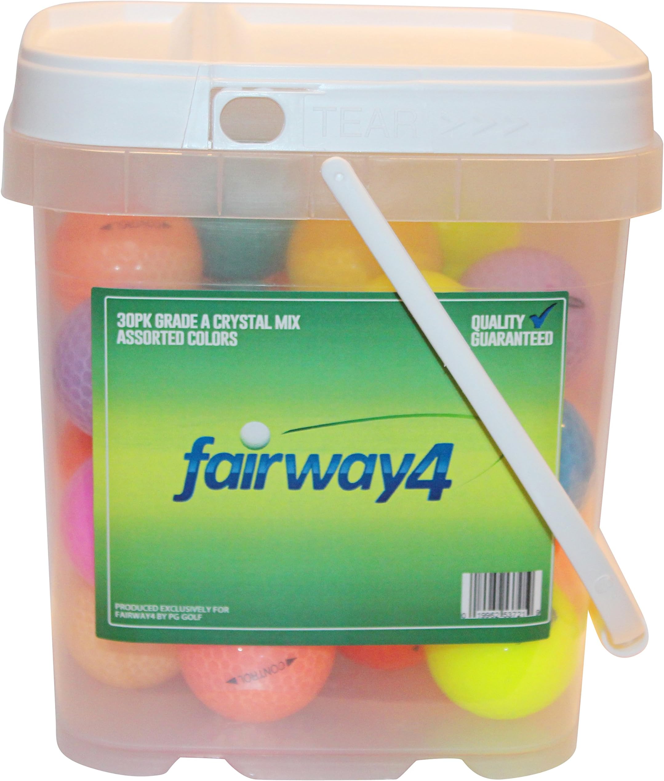 Fairway4 Recycled Crystal and Colorful Mix Golf Balls (30 Pack), Assorted Colors