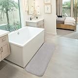 Non Slip Bath Mat Extra Large 50x122cm Light Gray view 6