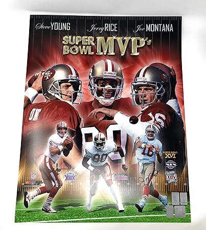 joe montana and jerry rice autographed football