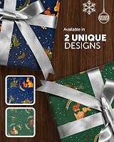 Kraft & Co Christmas Wrapping Paper Rolls 2 Pack 44.5cm x 25m 100gsm view 5